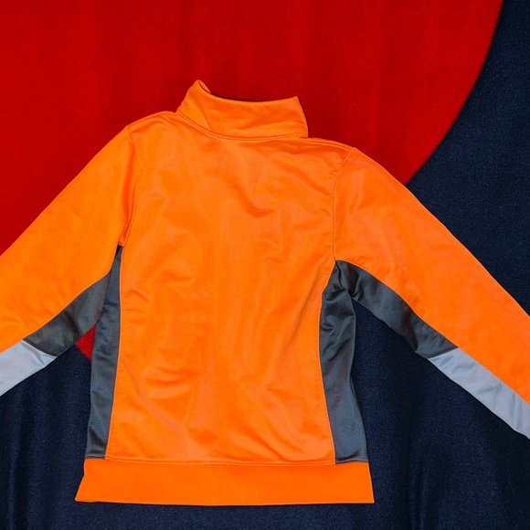 Nike kid’s full zip warm up jacket. Kid’s size 7. Thin.bright orange size - Picture 3 of 3
